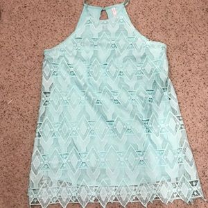 Teal lace Dress